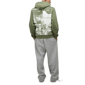 Sudadera con Capucha de Felpa de Algodón con Panel Gráfico Trasero para Hombre, 430 GSM, Corte Holgado, con Logotipo Bordado en el Pecho, Fabricación OEM - Product Image 2