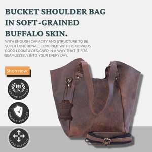 Sac à main fourre-tout en cuir véritable marron pour femmes de tous les jours en forme de tonneau avec fermeture à glissière léger Durable deux sangles - Product Image 4