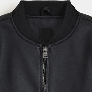 Chaqueta de Invierno para Hombre de Alta Calidad, Estilo Bomber, Cuero Genuino, Impermeable, Resistente al Viento, Casual, para Exteriores, Cálida, Acolchada, con Logotipo Frontal - Product Image 5