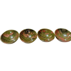 Gemstone <b>Material</b> Unakite Bowl Product Natural Stone Bowl Type Gemstone Reiki Healing Crystal Bowl for Decoration - Product Image 5