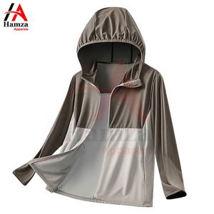 Nuevo diseño de talla grande chaqueta cortavientos de lona transpirable cuello alto logotipo frontal para hombres OEM ropa personalizada Hamza Apparels - Product Image 5