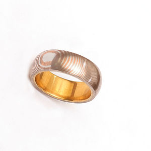 Caja de Anillo de Boda Cuadrada Clásica Hecha a Mano con Mokume Gane, Personalizada, el Regalo Perfecto para Papá, Esposo, Novio, Unisex, Compatible con OEM - Product Image 2