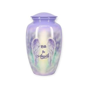 Urne commémorative bleue inspirée de l'océan avec un motif d'eau courante symbolisant le calme, le voyage éternel et la sérénité - Product Image 3