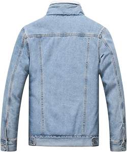 FIILIMER <b>Men's</b> Fleece Lined Jean Jacket <b>Winter</b> Sherpa Windbreaker Cotton Denim Trucker Jacket - Product Image 2