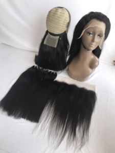 Vison cambodgien de qualité supérieure 18''Straight 13x4 Hd Lace Frontal Perruque Raw Indian Temple Virgin Indian Fournisseur Vente en gros d'exportation - Product Image 5
