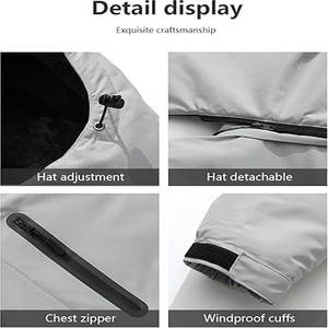 Chaqueta acolchada de plumón de pato personalizada de alta calidad para hombre, Chaqueta resistente al agua con logotipo frontal de cuello levantado, directo del fabricante - Product Image 5