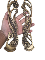 Ensemble de poignées de porte et de fenêtre classiques en laiton à motif de paon traditionnel pour cuisine extérieure, commode, salon, hôtel, entrepôt