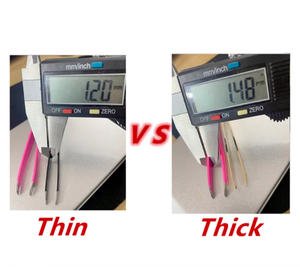 Vente en gros 1.5mm ANAAIF pince à sourcils personnalisée Logo privé pince à sourcils Super Grip noir rose métal épais inoxydable pointu - Product Image 5