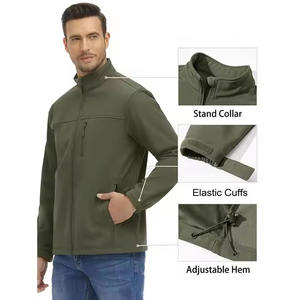 Chaqueta Softshell Premium para Hombre, Impermeable, Cortavientos y Transpirable, con Cuello Alto, Estilo Formal para Adolescentes - Product Image 4
