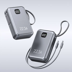 Cargador Portátil de Alta Capacidad de 20000 mAh con Logotipo Personalizado, Carga Rápida de 22.5 W, Pantalla Digital y Cables Integrados - Product Image 3