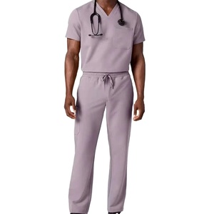 Stylish Eco-Friendly Hospital Medical <b>Scrub</b> Sets Nurse Customized Color <b>Scrub</b> Suit Unisex Spandex/Polyester 2026 - Product Image 1