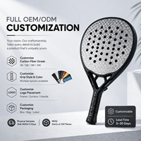 JAS Oferta Especial Raqueta de Pádel de Fibra de Carbono Plateada 12K, Fabricación OEM Personalizada, Tejido Plateado Profesional, Núcleo Ligero de EVA, Poliéster