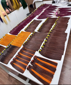 ผมแท้ธรรมชาติมีสุขภาพดีผมมนุษย์ทุกสีพร้อมฝาปิดเครื่องจักรทอคู่ผมตรงกระดูกโรงงานเวียดนาม - Product Image 6