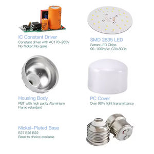 LED電球E27 B22プラスチック製<span class=keywords><strong>8W</strong></span> 10W 15Wオフィスホームマーケット用 - Product Image 5