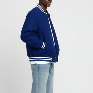 Custom Logo High Quality Blank Design Patchwork Embroidery Campus Baseball Winter <b>Jacket</b> for <b>Men</b> Sportswear Varsity Coat - Product Image 3