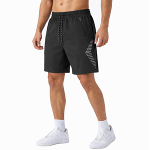 Pantalones Cortos Deportivos Casuales para Hombre, Cintura Elástica Media, Lona, con Bolsillos con Cremallera (Tallas S a 2XL) - Product Image 1