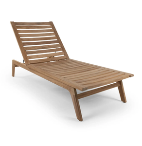 Chaise longue d'extérieur ergonomique à dossier à lattes (qualité marine) - Product Image 2