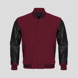 Veste universitaire en faux cuir et coton mélangé à la mode Slim Fit Letterman Bomber CollegeBaseballjacket pour hommes - Product Image 1