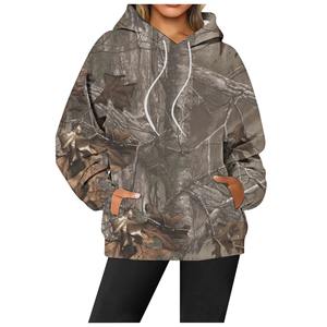 Pull à capuche antistatique et respirant en polaire camouflage pour homme, avec cordon de serrage, pour automne et hiver - Product Image 5