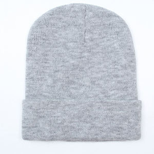 Gorro de invierno unisex de alta calidad, gorro acrílico de algodón jacquard, gorro de punto con puños, logotipo personalizado, gorros lisos al por mayor - Product Image 5