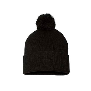 Gorro de Invierno Acrílico 100% con Logotipo Personalizado, Gorro de Punto Hecho a Mano con Borde Dobladillo y Pompón, Estampado de Personajes para Adultos - Product Image 6