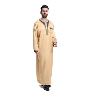 คุณภาพสูงผู้ชาย Jellabiya ซาอุดี Jellabiya อัลฮาร์แมน Thobe การออกแบบใหม่ Thobes สําหรับชาย Daffah Jubba ที่กําหนดเอง Thobes แขนยาว - Product Image 2