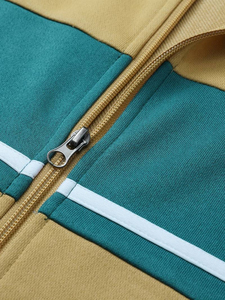Chándal de gimnasio transpirable Logotipo personalizado Traje de sudor de invierno Contraste Deportes Diseño impreso 2 piezas Jogging informal - Product Image 3