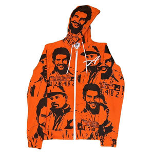 Sweat à capuche zippé personnalisé de luxe imprimé sur le dessus Sweat manches longues en polyester/coton pour l'hiver Forte demande - Product Image 3