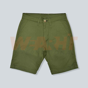 Short pour homme en coton extensible de haute qualité Confortable et élégant Respirant High Street Style Solid Pattern OEM Service disponible - Product Image 1