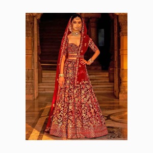 Hecho a mano tradicional indio pakistaní ropa islámica Salwar Kameez Gotta Patti bordado algodón seda gasa vestido musulmán - Product Image 3
