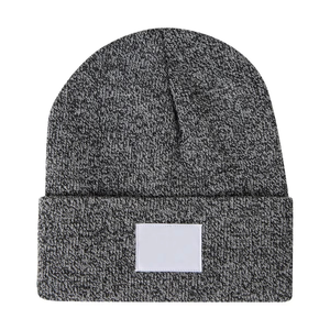 Gorro de invierno de la mejor calidad, gorro de lana de Color sólido, cómodo para exteriores, gorro informal Jacquard con logotipo personalizado para hombres y mujeres - Product Image 1