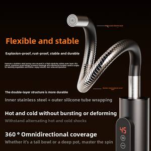 <span class=keywords><strong>Robinet</strong></span> de cuisine électrique en ABS haute température, eau chaude, fréquence variable, température constante, affichage numérique - Product Image 5