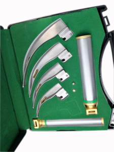 Cao cấp thép nhựa kim loại hướng dẫn sử dụng laryngoscope MAC + Miller Set EMT gây mê Đặt nội khí quản Kit - Product Image 3
