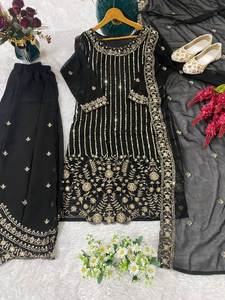 Salwar Kameez de Diseñador Nayra con Dupatta de Primera Calidad, Bordado Intenso, Tela Chinnon de Secado Rápido, para Fiestas y Bodas - Product Image 4