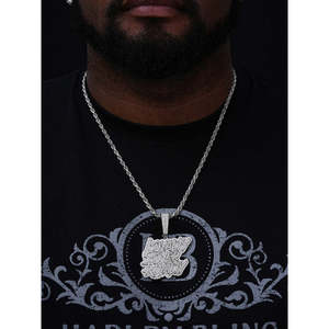 Pendentif personnalisé SHREYA DIAM en moissanite taille brillant, serti griffes, en argent 925 plaqué or, style hip-hop, breloque unisexe - Product Image 6