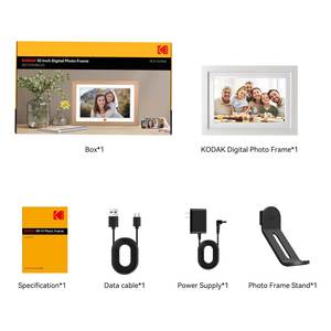 Cadre photo numérique blanc RCF 1018 de 10,1 pouces avec corniche pour l'affichage de photos - Product Image 3