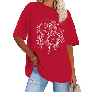 Camiseta de talla grande de color personalizada para mujer con acabado limpio Camiseta de mujer de talla grande fluida para ropa informal de verano - Product Image 1