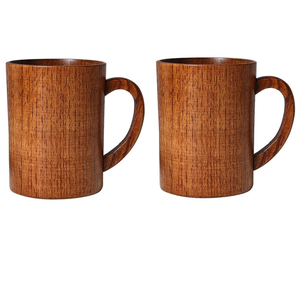 Chope de bière en chêne brun de qualité supérieure Tasse de sculpture sur bois Style Viking Verres en bois faits à la main - Product Image 3