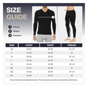 Ropa Interior Térmica Larga de Moda para Hombre, Conjunto de Capa Base Forrada de Felpa para Clima Frío - Product Image 6