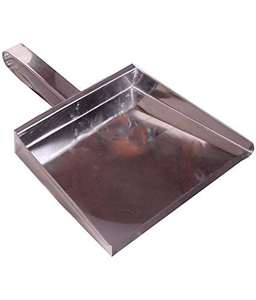 Recogedor de polvo de acero inoxidable, recogedor de polvo de plata estándar, herramienta de limpieza duradera pesada, mango doméstico, escoba, Mini recogedor - Product Image 4