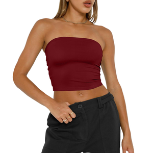 Tops Cortos de Punto Premium para Mujer al por Mayor, Tops Deportivos de Alta Calidad, Bandeau para Yoga y Fitness, Tops Push-Up - Product Image 1