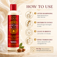 Vente en gros de traitement intensif revitalisant, masque capillaire à l'huile d'argan, hydratation intense, démêlant pour cheveux abîmés, 354 ml