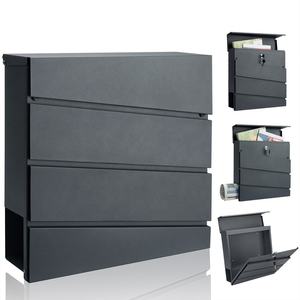 Boîte aux lettres murale en acier galvanisé, étanche, pour extérieur, OEM ODM, grossiste, personnalisable, décoration intérieure, antivol, avec serrure Tediton - Product Image 2