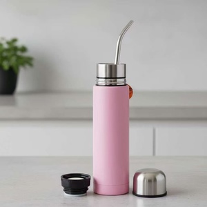 Termo de Acero Inoxidable con Aislamiento al Vacío 3 en 1 de 500ml, Bombilla Argentina, para Mate, Taza de Viaje - Product Image 1