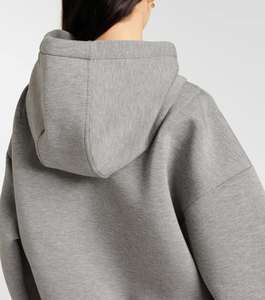 เสื้อฮู้ดครอปผู้หญิงแบบสวมหัว ลายพิมพ์เรียบ สีตามสั่ง ออกแบบโลโก้ได้ มีกระเป๋าแบบจิงโจ้ ราคาถูก - Product Image 4