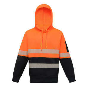 Taped Hi Vis Zip Front Fleece Hoodie Unisex Biomotion Vic Rail Safety Jumper Reflex Hi-Vis Sudadera - Product Image 6