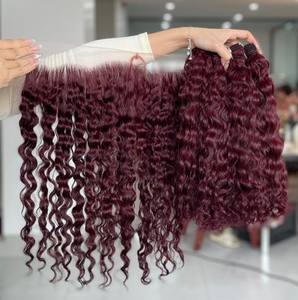Wholesale Price Besst Quality Burmese <b>Curly</b> Color <b>Bundles</b> From 100% Vietnamese Human Hair Real Human Hair - Product Image 1