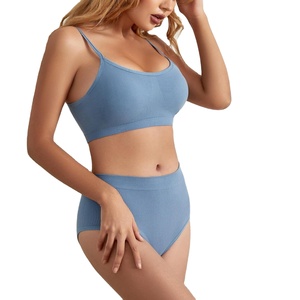 Conjuntos de sujetador y bragas sin costuras para hombre, de tiro alto, transpirable, cómodo, nuevo diseño, ropa interior, conjunto de lencería, deportes suaves Ashiba - Product Image 4