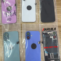 Coque arrière en verre + Flex NFC pour iPhone 16 15 14 Plus Pro Max, boîtier arrière + Flex de charge sans fil NFC