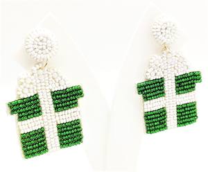 Colección de Navidad creativa americana Europea Pendientes de tuerca con borde cruzado de oro Goteo de aceite Papá Noel Muñeco de nieve Bodas - Product Image 4